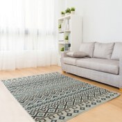 Resim Bahariye Grande Kalite Halı - Krem / Mavi - 120x180 cm 
