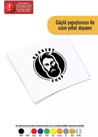 Resim Genel Markalar Barbers Shop Sticker Oto Motor Laptop Duvar Folyo Sticker 10x11 cm 