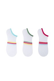 Resim The Socks Company Kadın 3'Lü Çorap 23SDCR170P - Beyaz / 36-40 