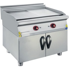 Resim Karacasan Endüstriyel 900 Seri Dolaplı 80 Cm Elektrikli Yarı Kanallı Izgara Krcs.eızdye.890 