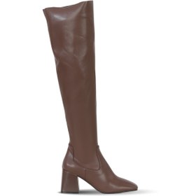 Resim Bueno Shoes Kahverengi Deri/streç Kadın Topuklu Çizme 42wc6304 