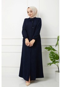 Resim Şönil Kumaş Kışlık Comfort Ferace / Lacivert - F0501 Lacivert 