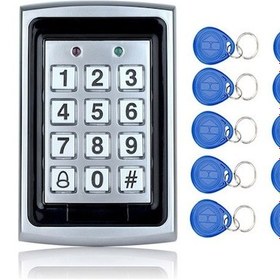 Resim Sonex Rfid 125 Khz Metal Işıklı Şifreli Ve Kartlı Kapı Açma Sistemi 
