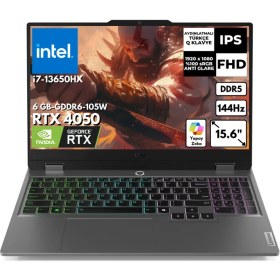 Resim Lenovo Loq 15IRX9 I7-13650HX 8 GB 512 GB SSD 6gb RTX4050 15.6" 144Hz Fhd Freedos Gaming Laptop 83DV0117TRAT2 