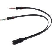 Resim Alfais 4457 Kulaklık Mikrofon Çevirici Ayırıcı Dönüştürücü Çoklayıcı Adaptör 