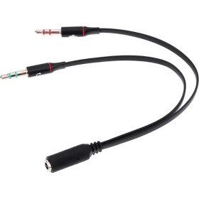 Resim Alfais 4457 Kulaklık Mikrofon Çevirici Ayırıcı Dönüştürücü Çoklayıcı Adaptör 