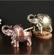 Resim Wolawood Metal Fil Figürlü Küllük Zarafet ve Lüksün Buluştuğu Özel Tasarım Kapaklı Mekanizma Luxury Kül Tabak 
