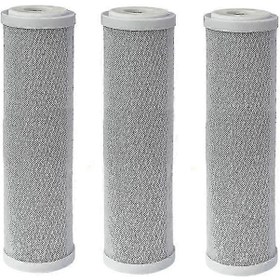 Resim Avrupa Pazarı İçin 3'lü Paket 10 İnç Cto Aktif Karbon Su Filtre Kartuşları Gri 