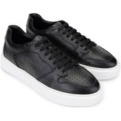 Resim Tamer Tanca Erkek Hakiki Deri Siyah Sneakers & Spor Ayakkabı 1093 054 Erk Ayk Y25 Sıyah Alk Siyah 