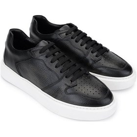Resim Tamer Tanca Erkek Hakiki Deri Siyah Sneakers & Spor Ayakkabı 1093 054 Erk Ayk Y25 Sıyah Alk Siyah 