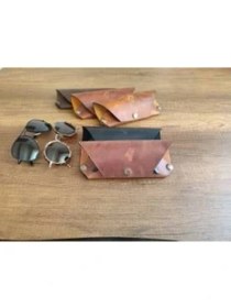 Resim Sumerian Wallet Crazy Deri Tarçın Gözlük Kılıfı (Anahtarlık Hediye) 