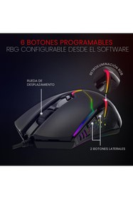 Resim Redragon M601-RGB 7200DPI 6 Tuş Oyuncu Kablolu Mouse 