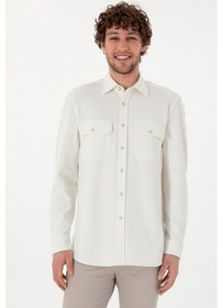 Resim U.s. Polo Assn. Erkek Ekru Gömlek Örme 50305605-vr019 Ecru Ekru 