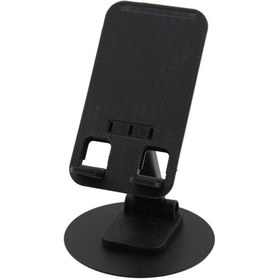 Resim AboutThePerfect Dönen Metal Tabanlı Akrobat Masa Üstü Telefon Tutucu Siyah 5267 