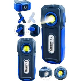 Resim Zenvia Arm 350lümen Powerbank Şarjlı Tamirci Feneri Mıknatıslı Led Lamba Znv2026 Çok Renkli 
