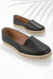 Resim Bambi Siyah Leather Kadın Espadril K01582012603 