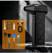 Resim Xuweiwei 1 Adet Şarj Edilebilir Taşınabilir Turbo Jet Fan Black Güçlü Hava Üfleyici Kamp Araç Temizleme İçin 