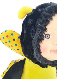 Resim Sevimli Bebek Yüzlü Arı Peluş Oyuncak Uyku Arkadaşı 35 Cm Sarı 