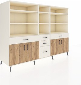 Resim Kronos Dolap 11 Raflı 5 Çekmeceli 4 Kapaklı 220x59x163 Aytaşı-çam Aytaşı-çam/aytaşı 