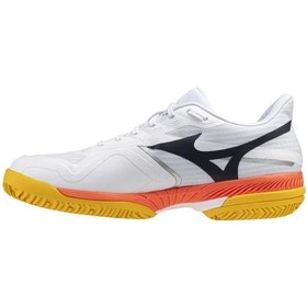 Resim Mizuno Wave Exceed Court Cc Erkek Tenis Ayakkabısı Beyaz / Turuncu Çok Renkli 