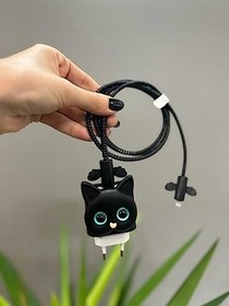 Resim Şarj Başlığı Ve Kablo Koruyucu 4'lü Set Iphone 20W Şarj Adaptör Uyumlu 