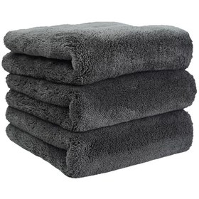 Resim Vizyon Park 50 X 70 Cm Mikrofiber Oto Kurulama Bezi Kalın Süper Emici Oto Temizlik Cila Bezi 440 Gsm-gri 