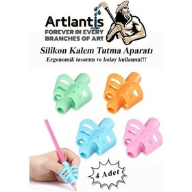 Resim Kalem Tutma Aparatı Pastel Renkler 4 lü 1 Paket Silikon Kolay Tutma Aparatı 4 Renk 