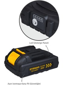 Resim Rtrmax RTS5002 Smart-Lion 20V Akü Yedek Batarya 2.0 Ah 