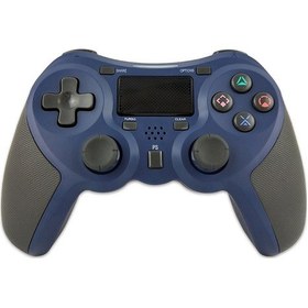 Resim Sones Ps4 İçin Kauçuk Kaplı Kablosuz Oyun Kumandası Bluetooth Kolu Mavi 