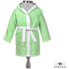 Resim Fialka Çocuk Bornoz 3-4 Yaş Yeşil 
