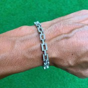 Resim RICH DIAMOND CURVE BRACELET (Gold Plated) 