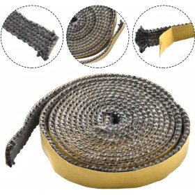 Resim Gaojunshop01 Kendinden Yapışkanlı Siyah 10mm Şömine Kapak Contası, 2m Kolay Kurulum 