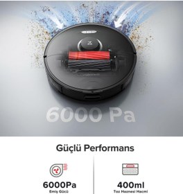 Resim Roborock 6000pa Robot Süpürge, Halı Tanıma Mop Kaldırma, 300m2 - Sonic Titreşim, LiDAR Navigasyon 