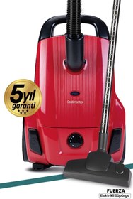 Resim GoldMaster Fuerza Kırmızı 4 Litre Geniş Kapasiteli Hız Ayarlı Toz Torbalı 5 Yıl Garantili Elektrikli Süpürge 
