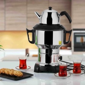 Resim Klasik Siyah Elektrikli Semaver 4.5 Litre, Pratik ve Şık Tasarım 