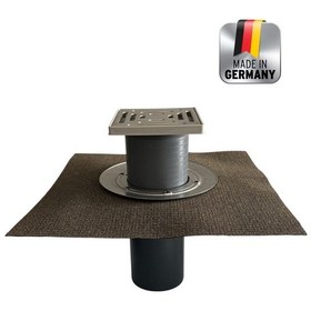Resim Dallmer Balkon Teras Süzgeci Bitüm Yalıtıma Uygun 100Lük 15X15 Cm 