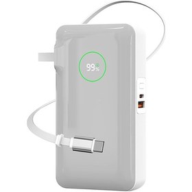 Resim Wiwu Wi-p049 Noble Serisi Type-c Kablolu Dijital Led Göstergeli Powerbank Pd 35w 10000mah Gri 