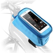 Resim Bisiklet Telefon Çantası Dokunmatik Ekranlı, Kulaklık Bağlantılı, 5.2 İnç Telefon Tutucu, Koruyucu, Mavi Çok Renkli Çok Renkli 