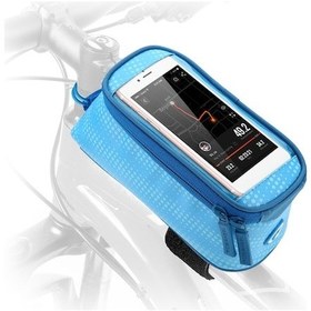 Resim Bisiklet Telefon Çantası Dokunmatik Ekranlı, Kulaklık Bağlantılı, 5.2 İnç Telefon Tutucu, Koruyucu, Mavi Çok Renkli Çok Renkli 