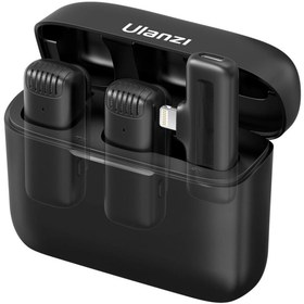 Resim Ulanzi J12 Kablosuz Lightning Iphone İkili Yaka Mikrofonu (2885) 