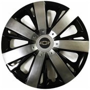 Resim Chevrolet Lacetti Uyumlu 15 Inç Piano Black Siyah Beyaz Renkli Jant Kapağı 4 Adet 