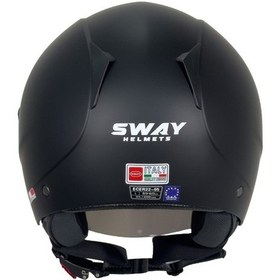 Resim Sway Sw 715 Yazlık Motosiklet Kaskı Mat Siyah 