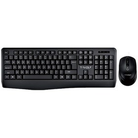 Resim T-wolf Tf-100 2.4g Bluetooth Dizüstü Bilgisayar Ofis Kablosuz Klavye Ve Fare Seti Set - Ayarlamak Optik 