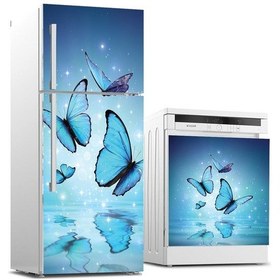 Resim Buzdolabı Ve Bulaşık Makinası Beyaz Eşya Sticker Kaplama Kelebek (540884689) 