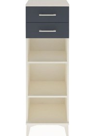Resim Arges Dolap 2 Raflı 2 Çekmeceli 44x30x134 Aytaşı-antrasit Aytaşı 