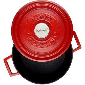 Resim Lava Döküm Demir Spring Tencere Trendy Kapak Çap 24 CM Mat 