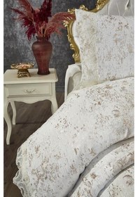 Resim Çeyiz Diyarı Perry Yatak Örtüsü Krem Cappucino 