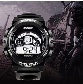 Resim Cloud011 Siyah Spor Saati: Işıklı Digital Ekran, Kronometre, Tarih Göstergeli, 1181.1inçe Kadar Su Geçirmez Diğer 