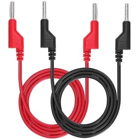 Resim 12a Banana Banana Kablo Çifti 1 Metre Yüksek Akım Probu Multimetre Güç Kaynağı Test Ölçme Kablosu 