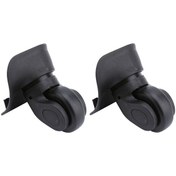 Resim Moveevo Siyah Pvc Rotatif Çift Rolli Valiz Tekerlekleri 2 Adet Set - Dıy Kurulumlu, Dayanıklı Bagaj Aksesuarı 